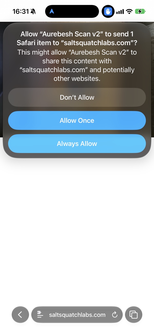Grant permission for the shortcut to run